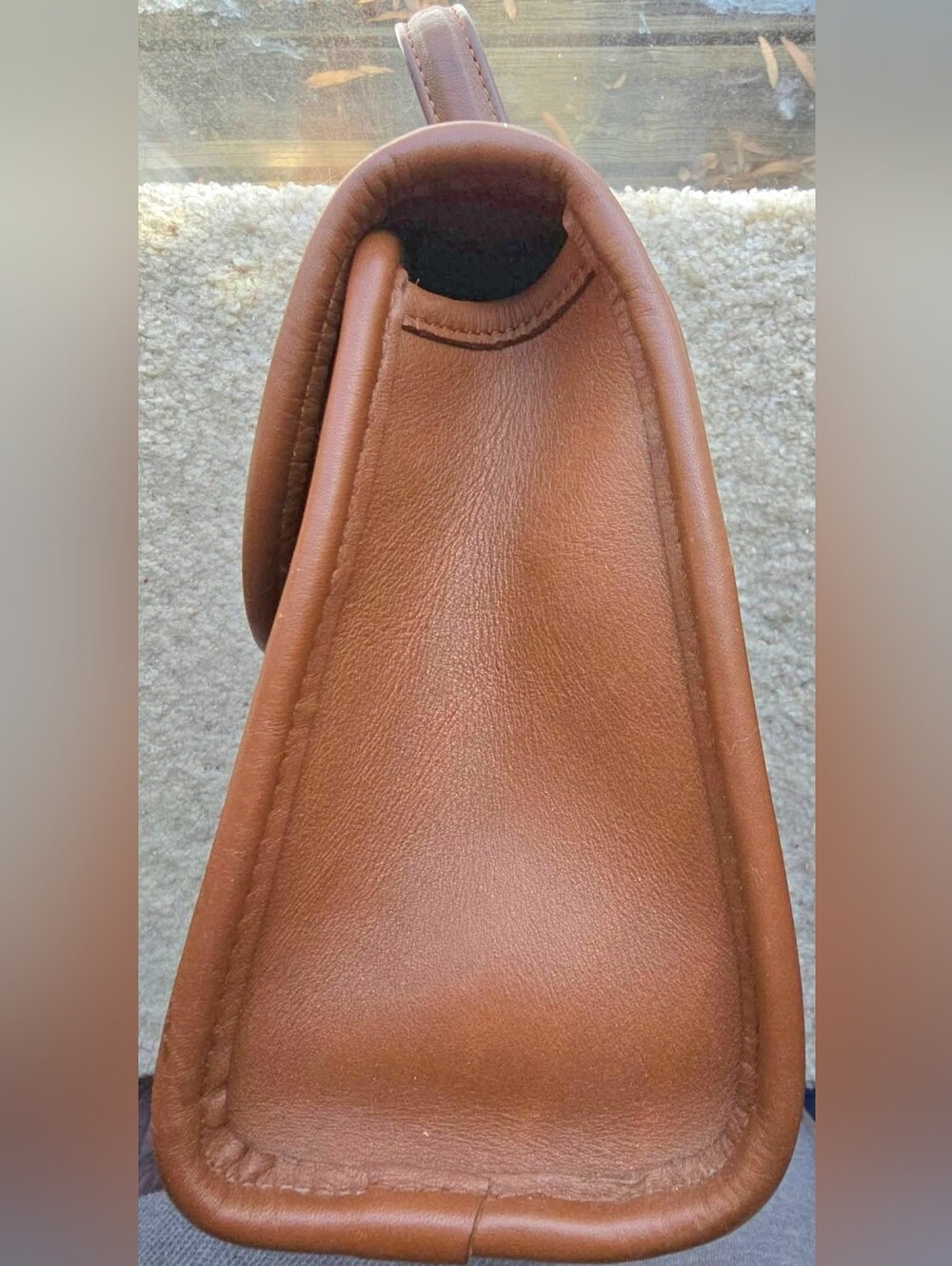 Classic Vintage British Tan Leather Top-Handle COACH Regina Bag #9983 - Picture 5 of 9